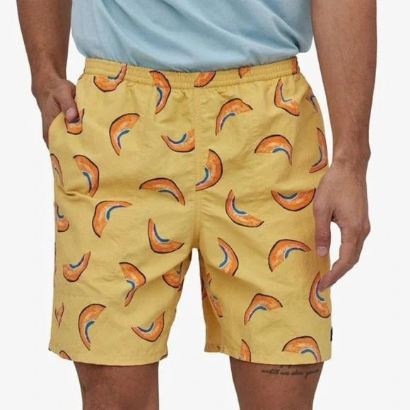 Patagonia Men's Baggies Longs 7” Shorts Melons Surfboard Yellow XL - Picture 10 of 11